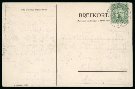 Stamp of Olympics » 1912 Stockholm » LBR. / STADION Cancels 14th Day: 1912 (Jul 12) "STOCKHOLM / LBR. / STADION" special cancel tying 5ö to picture postcard,