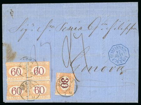 Stamp of Auction catalogues 1870, Lettre de Constantinople datée du 1er janvier