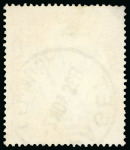 Stamp of Bermuda 1924-32 12s6d Grey & Orange, 8th printing, showing variety "break through scroll", used, plus normal used