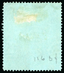 Stamp of Bermuda 1938-53 2s Deep Purple & Ultramarine on grey blue, line perf. 14 1/4, showing variety "gash on chin"