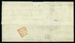 Stamp of Great Britain » 1840 1d Black and 1d Red plates 1a to 11 1841 (Feb 15) Wrapper from Dublin, Ireland, to London, with 1840 1d black pl.6 AE/BF block of four