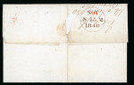 Stamp of Great Britain » 1840 1d Black and 1d Red plates 1a to 11 1840 (Nov 15) Wrapper sent within Scotland from Edinburgh to Linlithgow with 1840 1d black pl.4 FG
