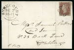 Stamp of Great Britain » 1840 1d Black and 1d Red plates 1a to 11 1841 1d Red pl.11 OI, fine to good margins, tied to 1841 (Sep 8) wrapper from Eyrecourt to Dublin (Ireland) 