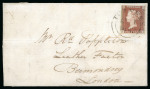 Stamp of Great Britain » 1841 1d Red Totness: 1841 1d Red pl.22 IB, fine to good margins, on 1842 (Aug 1) lettersheet tied by Totness town circular datestamp