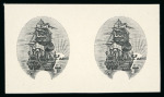 Stamp of South Africa » Union & Republic of South Africa 1926 1d Ship imperforate plate proof of the frame and plate proof of the central vignette, both in pairs