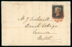 Stamp of Great Britain » 1840 1d Black and 1d Red plates 1a to 11 1840 (June 30) Cover 1d black pl.3 IB, red Maltese Cross