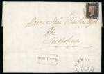 Stamp of Great Britain » 1840 1d Black and 1d Red plates 1a to 11 1840 (August 1) Cover franked with 1d black pl.3 EI