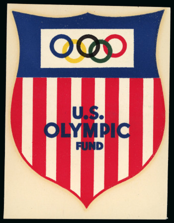 Stamp of Olympics » 1936 Garmisch-Partenkirchen 1936 Garmisch-Partenkirchen American Olympic Team luggage label + 1940 Fund Raising Decal + 1936 gummed label