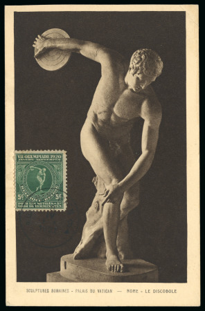 Stamp of Olympics » 1920 Antwerp 1920 Antwerp group of 20 covers/cards with Olympic slogan cancels from different town plus a maxi card with 5c