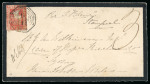 Stamp of India » 1854 Lithographs 1856 (Aug 20) Mourning envelope from Calcutta to New South Wales, Australia, franked with 1854 1a