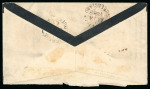 Stamp of Great Britain » 1854-1900 Postal History of the Perforated Line Engraved and Surface Printed Issues 1868 (Jun 1) Mourning envelope from Brighton to Port Denison, Queensland, Australia