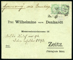 Stamp of Kenya, Uganda and Tanganyika » British East Africa 1893 (Nov) Envelope from the Gustav Denhardt correspondence from Lamu to his wife in Germany, routed via his agents in Bombay