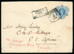 Stamp of Kenya, Uganda and Tanganyika » British East Africa 1906 (Dec 5) Incoming 12 1/2c postal stationery envelope from Dutch Surinam to Kikuyu