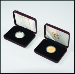 Stamp of Olympics » 1996 Atlanta 1996 Centenary Switzerland gold and silver medallions from the Basel Coin Show