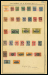 Stamp of Greece » 1923 Issues 1923 Revolution issue complete set of 58 stamps handstamped "Specimen" in violet and affixed to two complete pages from the Mauritania UPU specimen archive