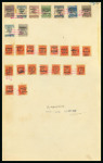 Stamp of Greece » 1923 Issues 1923 Revolution issue complete set of 58 stamps handstamped "Specimen" in violet and affixed to two complete pages from the Mauritania UPU specimen archive