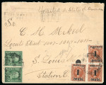 Stamp of United States » U.S. Possessions » Puerto Príncipe 1899 one of two covers with 1c value at 5c international mail rate. 