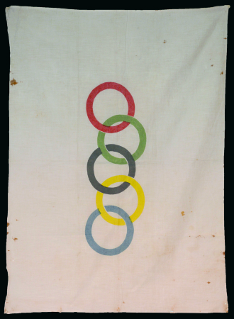 Stamp of Olympics » 1928 Amsterdam » Memorabilia Olympic flag from the 1928 Amsterdam Games, 77x56cm