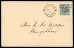 Stamp of Cayman Islands 1913 Envelope to Georgetown bearing KEVII 1/2d green tied by boxed "EAST END / Grand Cayman / RURAL / Post Gollection" 