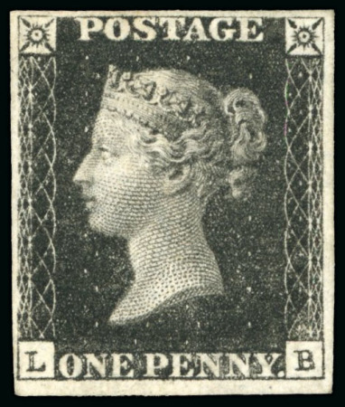 Stamp of Great Britain » 1840 1d Black and 1d Red plates 1a to 11 1840 1d black pl.5 LB unused, fine to large margins