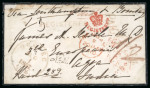 Stamp of Canada 1857 (Aug 1) Envelope sent registered to India from Quebec
