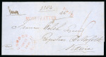 Stamp of Canada 1851 (Apr 15) Entire letter on blue paper marked "Money" to Vittoria, bearing London despatch cds, "MONEY LETTER" hs