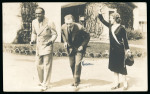 Stamp of Olympics » 1932 Los Angeles Real photographic picture postcard of Paavo Nurmi with film stars Douglas Fairbanks and Mary Pickford