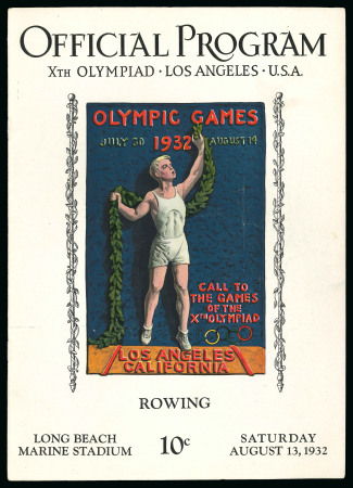 Stamp of Olympics » 1932 Los Angeles 1932 Los Angeles August 13th programme for the Rowing finals