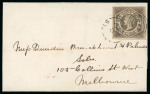 Stamp of Australia » New South Wales 1859 (Jul 2) Wrapper from Sydney to Melbourne bearing 6d olive-grey
