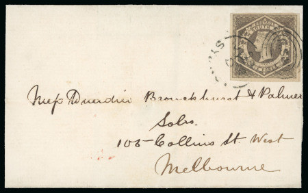 Stamp of Australia » New South Wales 1859 (Jul 2) Wrapper from Sydney to Melbourne bearing 6d olive-grey
