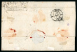 Stamp of Great Britain » 1854-1900 Postal History of the Perforated Line Engraved and Surface Printed Issues 1861 (Jun 19) Wrapper sent registered to Paris with 1855-57 4d rose-red and 6d lilac (2)