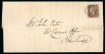 Stamp of Great Britain » 1840 1d Black and 1d Red plates 1a to 11 1843 (Jun 5) Entire letter sent within Ireland from Dublin to Banbridge, bearing 1d red-brown pl. 9 BH