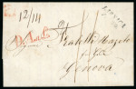 Stamp of Cyprus » Austrian Offices 1857 (1 Jun) entire letter (in Italian) from Larnaca
