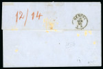 Stamp of Cyprus » Austrian Offices 1855 (Apr 4) Entire letter (in Italian) from Larnaca to Genoa, with superb strike of the "LARNACA" two line datestamp