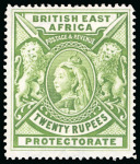 Stamp of Kenya, Uganda and Tanganyika » British East Africa 1897-1903 De La Rue large format 20R mint o.g.
