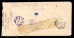Stamp of Italy » Missions, Post Offices and Postal History Abroad » China » 1925-43 The Italian "Black Battalion" in China 1941 The extremely rare provisional typewritten "Verificato/Per Censura" label censorship in China