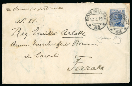 Stamp of Italy » Regno d'Italia » Posta Aerea LA PRIMA LETTERA ACCIDENTATA DELLA POSTA AEREA ITALIANA