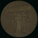 Stamp of Olympics » 1936 Berlin » 1936 Hindenburg Olympic Flight 1936 Hindenburg Zeppelin LZ129 bronze medal, 108mm, for 1st South America Flight