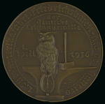 Stamp of Olympics » 1936 Berlin » 1936 Hindenburg Olympic Flight 1936 Hindenburg Zeppelin LZ129 bronze medal, 108mm, for 1st South America Flight