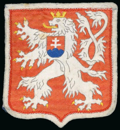 Stamp of Olympics » 1936 Berlin » Other Memorabilia 1936 Berlin Czech team patch, 70x77mm, shield-shaped showing crowned lion on red background
