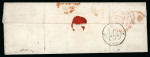 Stamp of Great Britain » 1847-54 Embossed 1853 (Feb 28) Entire (side flaps missing) to Paris, bearing 1847-54 Embossed 10d brown