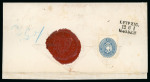Stamp of Austria 1865 (Jun 11) Wrapper sent registered from Brux to London bearing 15kr pair and two 10kr on obverse
