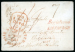 Stamp of Great Britain » Postal History 1841 (Mar 6) prepaid envelope from Edinburgh to Sydney