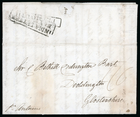 Stamp of Barbuda 1832 (27 Apr) Entire letter ex the Codrington correspondence