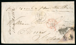 Stamp of South Africa » Cape of Good Hope 1862 (Jan 21) Cover to Ennis, Ireland, franked with 6d pale lilac, white paper, triangular scarce mail to Ireland