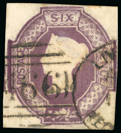 Stamp of Great Britain » 1847-54 Embossed 1847-54 6d purple, clear margins all round, used 