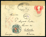 Stamp of Brazil 1911-38 Cover lot of eleven postage due mail sent to Switzerland from Brazil, including one 1916 censor mail