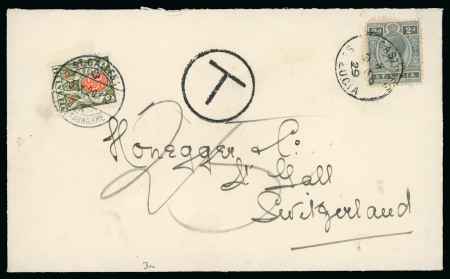 Stamp of St. Lucia 1929 Cover sent to St Gallen, franked with George V 2d grey, tied by very fine Castries cds,