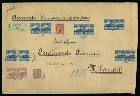 Stamp of Italy » San Marino 1923-31, insieme composto da tre buste di grande formato ed alte affrancature