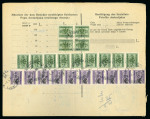 Stamp of Italy » Foreign Occupations of Italian Territories or Under Italian Sovereignty » German Occupation of Ljubljana (Laibach, Lubiana) Three registration forms for money orders with high postage-due frankings